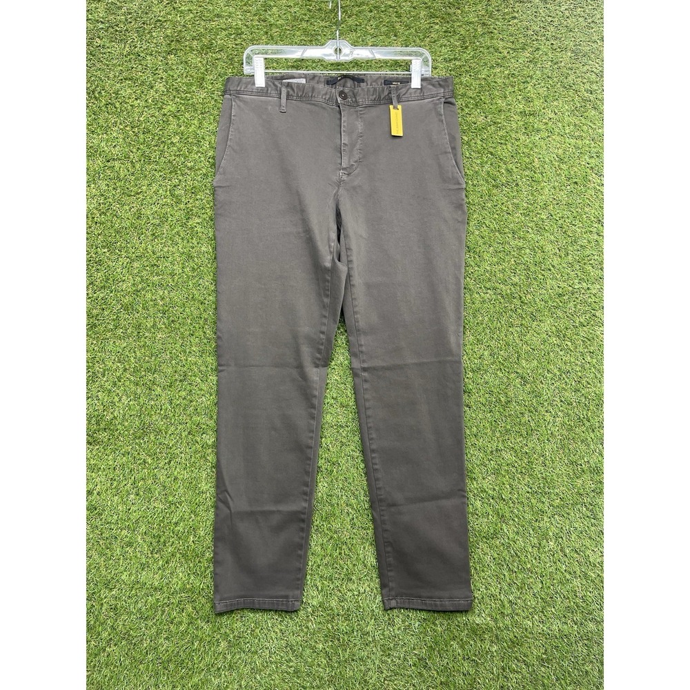 Alberto Pants Mens 32x30 Broken Twill Stone Pants Luxury T400 Slim Fit Chino NWT